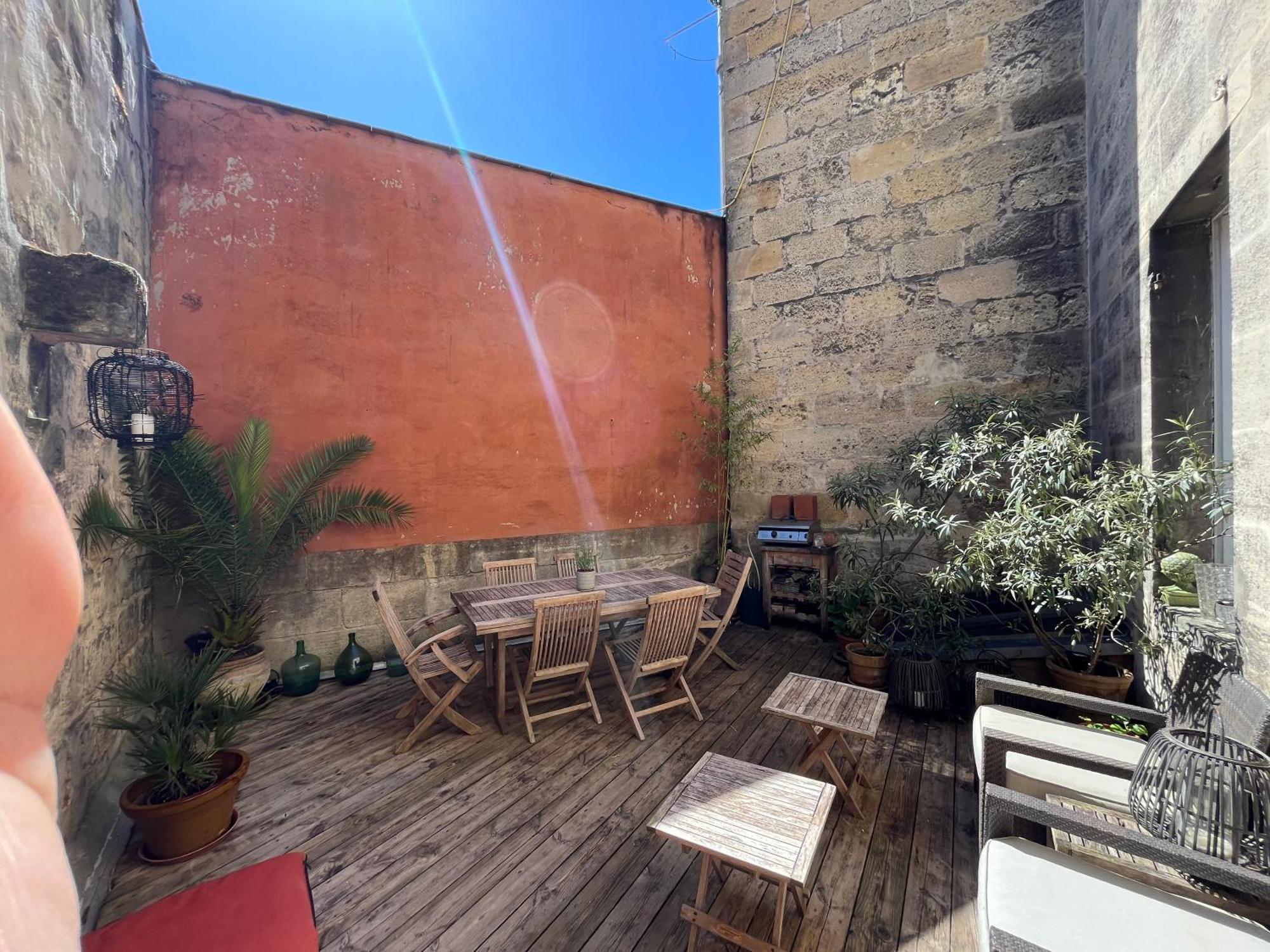 Bel Appartement Terrasse Bordeaux Bagian luar foto